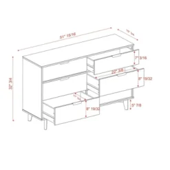 Mid-Century Modern Groove Wood 6 Drawer Dresser - Saracina Home 28 Mid-Century Modern Groove Wood 6 Drawer Dresser - Saracina Home -Quality Furniture Store GUEST 00517b78 51c3 4bd6 b25d 1b4df6d40b7d
