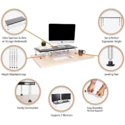 Titan Monitor Stand – 31.25” Height Adjustable Monitor Riser And Desk Shelf– Black – Stand Steady 11 Titan Monitor Stand – 31.25” Height Adjustable Monitor Riser And Desk Shelf– Black – Stand Steady -Quality Furniture Store GUEST 0069a6f6 9ece 49fc 8247 4df5729d6747