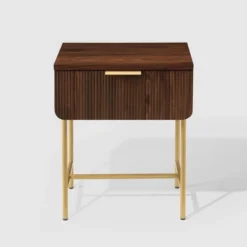 Modern Reeded 1 Drawer Side Table - Saracina Home 19 Modern Reeded 1 Drawer Side Table - Saracina Home -Quality Furniture Store GUEST 0450f360 3922 4f26 be06 6b3174d6d3e0
