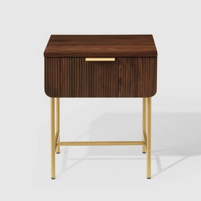 Modern Reeded 1 Drawer Side Table - Saracina Home 11 Modern Reeded 1 Drawer Side Table - Saracina Home - Image 9