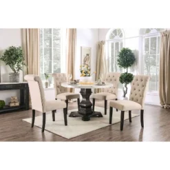 Buckley Round Dining Table White/Black - HOMES: Inside + Out -Quality Furniture Store GUEST 04e03818 39c9 492b 92d0 6cfdd97dac1c