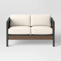 Bryant 2pc Faux Wood Patio Loveseat & Coffee Table - Gray/Natural - Threshold™ -Quality Furniture Store GUEST 05b58bcc 6055 4060 86c3 573372c6e051