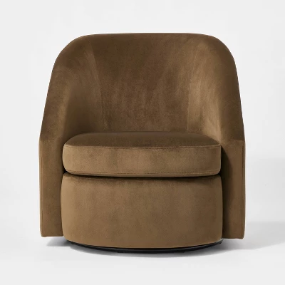 Slope Arm Swivel Chair Velvet - Threshold™ Designed With Studio McGee 4 Slope Arm Swivel Chair Velvet - Threshold™ Designed With Studio McGee - Image 2