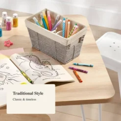 10.25" X 6" X 6" Small Woven Twisted Paper Rope Tapered Basket Gray - Brightroom™ -Quality Furniture Store GUEST 064cb96f 909b 49df 9357 b890ce45562e