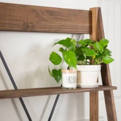 68.25" Boho 4 Tier Solid Wood Ladder Bookshelf Plant Stand - Saracina Home -Quality Furniture Store GUEST 06dd6b1f 0a35 4ec3 99cf 42bc2a3440f4