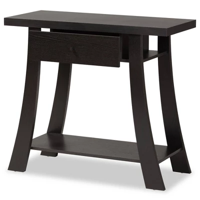 Herman Wood 1 Drawer Console Table - Baxton Studio 3 Herman Wood 1 Drawer Console Table - Baxton Studio