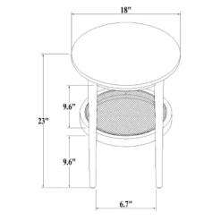 Wood & Cane Round Accent Side Table - Hearth & Hand™ With Magnolia -Quality Furniture Store GUEST 0eb2755c d2db 4090 861c f37402a4c9dc