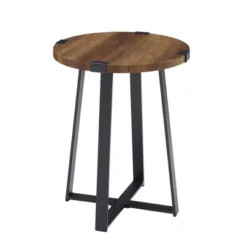 Wrightson Urban Industrial Faux Wrap Leg Round Side Table - Saracina Home 27 Wrightson Urban Industrial Faux Wrap Leg Round Side Table - Saracina Home -Quality Furniture Store GUEST 10a274df fdc1 4838 a26b e97de3166e26