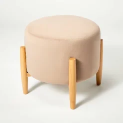 Elroy Round Velvet Ottoman With Wooden Legs - Threshold™ Designed With Studio McGee 12 Elroy Round Velvet Ottoman With Wooden Legs - Threshold™ Designed With Studio McGee -Quality Furniture Store GUEST 13e14aa9 b8ef 4504 a404 2a753759c130