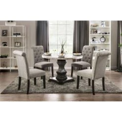 Buckley Round Dining Table White/Black - HOMES: Inside + Out -Quality Furniture Store GUEST 17dd978a 28e1 4833 ade1 00d94cfb1beb