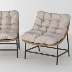 2pk Papasan Scoop Outdoor Patio Chair - Natural - Saracina Home 18 2pk Papasan Scoop Outdoor Patio Chair - Natural - Saracina Home -Quality Furniture Store GUEST 18ea1553 1254 4430 a073 0b220be60076