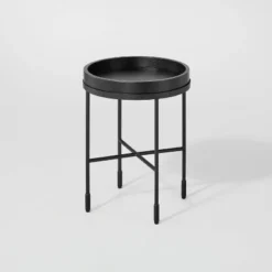Wood & Metal Accent Side Table - Black - Hearth & Hand™ With Magnolia 12 Wood & Metal Accent Side Table - Black - Hearth & Hand™ With Magnolia -Quality Furniture Store GUEST 18f60d1f c6ab 4b71 9c37 45510af8c6ce