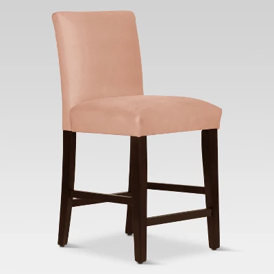 25" Velvet Parsons Counter Height Barstool Wood - Threshold™ 3 25" Velvet Parsons Counter Height Barstool Wood - Threshold™