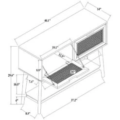 Wood & Cane Console Table With Pull-Down Drawers - Hearth & Hand™ With Magnolia 20 Wood & Cane Console Table With Pull-Down Drawers - Hearth & Hand™ With Magnolia -Quality Furniture Store GUEST 1b81a3a0 42a0 432a 9648 58b763486f6c
