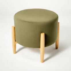 Elroy Round Velvet Ottoman With Wooden Legs - Threshold™ Designed With Studio McGee 13 Elroy Round Velvet Ottoman With Wooden Legs - Threshold™ Designed With Studio McGee -Quality Furniture Store GUEST 1d22f669 2a10 491f 9147 d5d1729c7a8d