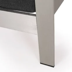 Pismo 5pc Aluminum Chat Set With Fire Pit - Silver/Dark Gray - Christopher Knight Home -Quality Furniture Store GUEST 1d52670a 0267 4eff aea6 da862c60e7a1