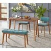 4pc Nettie Mid-Century Modern Dining Set With Bench Walnut/Teal - Buylateral 1 4pc Nettie Mid-Century Modern Dining Set With Bench Walnut/Teal - Buylateral -Quality Furniture Store GUEST 1e485630 ce7f 4f6e ad5e df81201079ab