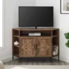 Atticus Modern Farmhouse 2 Door Corner TV Stand For TVs Up To 55" Rustic Oak - Saracina Home -Quality Furniture Store GUEST 1ed4764f 782b 4a4b 8b55 c55c056b5341