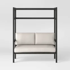 Ryegate 2pc 4' Mini Patio Daybed With Ottoman Weathered Teak - Threshold™ -Quality Furniture Store GUEST 21a748c0 b63f 40d1 bcbd 1159f522c39f