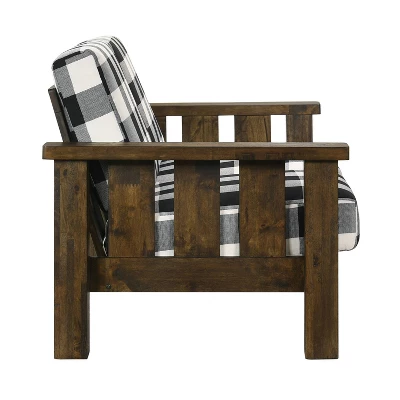 Jovie Gingham Rustic Loveseat - HOMES: Inside + Out 4 Jovie Gingham Rustic Loveseat - HOMES: Inside + Out - Image 2