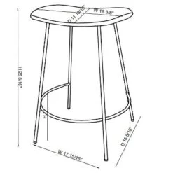 Clarkston Metal Counter Height Barstool With Upholstered Seat - Threshold™ Designed With Studio McGee -Quality Furniture Store GUEST 23096c73 19b3 49a1 aee5 9efbd5fdbbf1