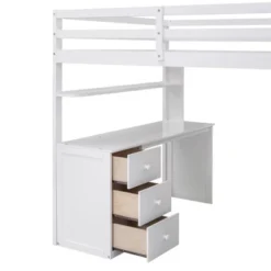 Full Size Loft Bed With Drawers, Desk And Wardrobe - ModernLuxe -Quality Furniture Store GUEST 2326c49d 7b21 4ee2 af87 972442968de1