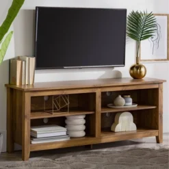 Transitional 4 Cubby Wood Open Storage TV Stand For TVs Up To 65"- Saracina Home 27 Transitional 4 Cubby Wood Open Storage TV Stand For TVs Up To 65"- Saracina Home -Quality Furniture Store GUEST 25f3cc78 c68c 409d ba33 6e1083087415