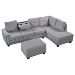 108" Reversible L-Shape Sectional Sofa Couch With Storage Ottoman-ModernLuxe -Quality Furniture Store GUEST 261f9c97 8361 42af a0f8 f1341f4386d7