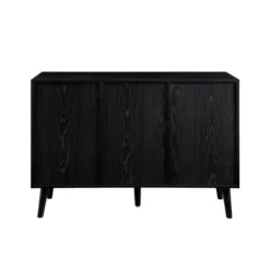 Modern Boho Wood And Rattan Storage Sideboard Black - Saracina Home -Quality Furniture Store GUEST 27ea3fe8 e39d 4efa 8ac3 c992a54a3760