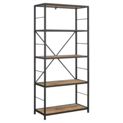 63" 4 Shelf Industrial Transitional Tall Bookshelf - Saracina Home -Quality Furniture Store GUEST 293bbdd1 bd66 4bc9 a60a cd7d2ad5ce55