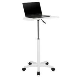 Emma And Oliver Sit To Stand Mobile Laptop Computer Desk - Portable Rolling Standing Desk -Quality Furniture Store GUEST 2982e1f2 d3a4 437b b56b 1b88bbd5e293