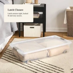 60qt Latching Clear Storage Box With Gray Latches - Brightroom™ -Quality Furniture Store GUEST 2bdde76e 1d27 44a4 8644 e41131f5fbd1