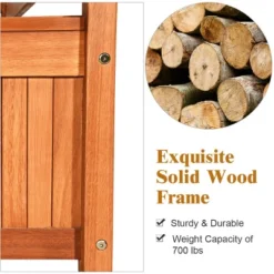 Costway 42'' Storage Bench Deck Box Solid Wood Seating Container Tools Toys W/Backrest -Quality Furniture Store GUEST 30fa4548 ec40 4798 b9f8 2aa0b37876f7