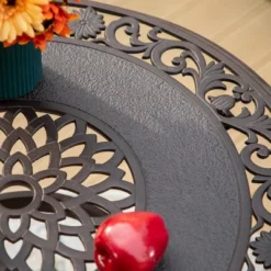 Captiva Designs 3pc Cast Aluminum Outdoor Patio Dining Set With Bar Stools Brown -Quality Furniture Store GUEST 31cdcc2a 61da 42b0 a4a4 b413e02c6bea