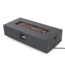 Pismo 5pc Aluminum Chat Set With Fire Pit - Silver/Dark Gray - Christopher Knight Home -Quality Furniture Store GUEST 31fc05de ca32 4480 af2b d09739089211