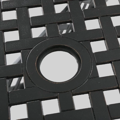 Abigail Rectangle Cast Aluminum Expandable Outdoor Patio Dining Table - Copper - Christopher Knight Home 4 Abigail Rectangle Cast Aluminum Expandable Outdoor Patio Dining Table - Copper - Christopher Knight Home - Image 2