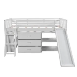 Low Twin Loft Bed With Bookcase, Separate Three Drawers, Pulling Ladder And Slide - ModernLuxe 13 Low Twin Loft Bed With Bookcase, Separate Three Drawers, Pulling Ladder And Slide - ModernLuxe -Quality Furniture Store GUEST 33a23b43 d95a 447f a4e1 2802bfcd6ae3