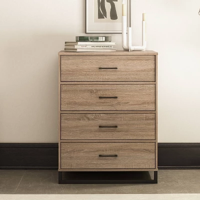 Mixed Material 4 Drawer Dresser - Room Essentials™ 3 Mixed Material 4 Drawer Dresser - Room Essentials™
