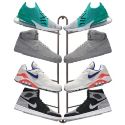 MDesign Metal Shoe Display & Storage Rack, 4 Tier, Wall Mount -Quality Furniture Store GUEST 3b4373c1 d299 4670 bbbe 9c63a1adc369