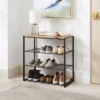 4 Tier Shoe Rack Black Metal With Natural Wood - Brightroom™ 1 4 Tier Shoe Rack Black Metal With Natural Wood - Brightroom™ -Quality Furniture Store GUEST 3bdfbf84 9c6c 49cf 9810 7a0a400060fc
