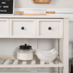 48" Farmhouse Solid Wood 2 Drawer Buffet White - Saracina Home -Quality Furniture Store GUEST 4072e9fb 834f 40c9 bb46 3cbe1815eaad