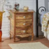 Ailey Handcrafted Boho Mango Wood 3 Drawer Nightstand Natural - Christopher Knight Home -Quality Furniture Store GUEST 422ac8f6 7c61 4130 8edd 30651546f2d5