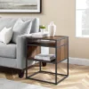 Modern Wood And Metal Side Table With Open Storage - Saracina Home -Quality Furniture Store GUEST 425b9c8f 8e2b 473b 91fb e3b0893471c3