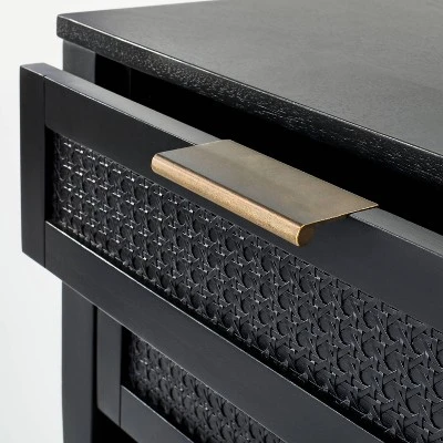 East Bluff 2 Drawers Woven Accent Table Black - Threshold™ Designed With Studio McGee 6 East Bluff 2 Drawers Woven Accent Table Black - Threshold™ Designed With Studio McGee - Image 4