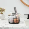 Divided Wire Caddy Basket With Wood Handle Black - Brightroom™ -Quality Furniture Store GUEST 43df9d69 b8cf 46ee bd57 1ede91213afe