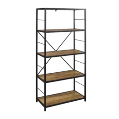 63" 4 Shelf Industrial Transitional Tall Bookshelf - Saracina Home -Quality Furniture Store GUEST 43f6ae14 00e5 4498 b215 cdae8a95d4c2