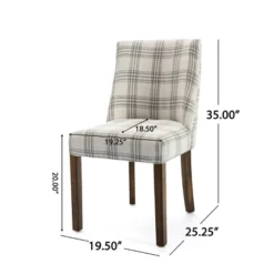 2pk Harman Contemporary Upholstered Plaid Dining Chairs Gray/Light Beige/Brown - Christopher Knight Home 21 2pk Harman Contemporary Upholstered Plaid Dining Chairs Gray/Light Beige/Brown - Christopher Knight Home -Quality Furniture Store GUEST 44f83184 b26d 4d60 996b e440176cff87