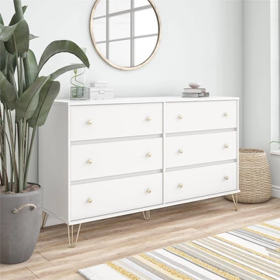 6 Drawer Finley Dresser White - Novogratz 4 6 Drawer Finley Dresser White - Novogratz - Image 2