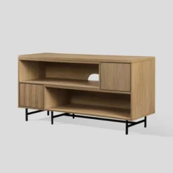 Modern Reeded Door Extendable TV Stand For TVs Up To 50" - Saracina Home -Quality Furniture Store GUEST 477dbe29 17b9 4045 b470 35d21aade85d