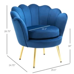 HomCom Elegant Velvet Upholstered Accent Leisure Club Chair With Gold Metal Legs -Quality Furniture Store GUEST 4b7a652b f7b7 4864 a8bb 8746dd2c7ae9